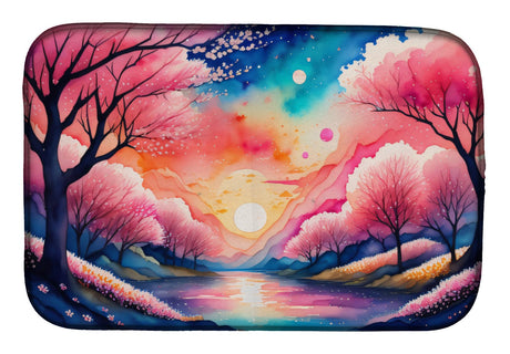 Cherry Blossom Artwork Dish-Drying Mat