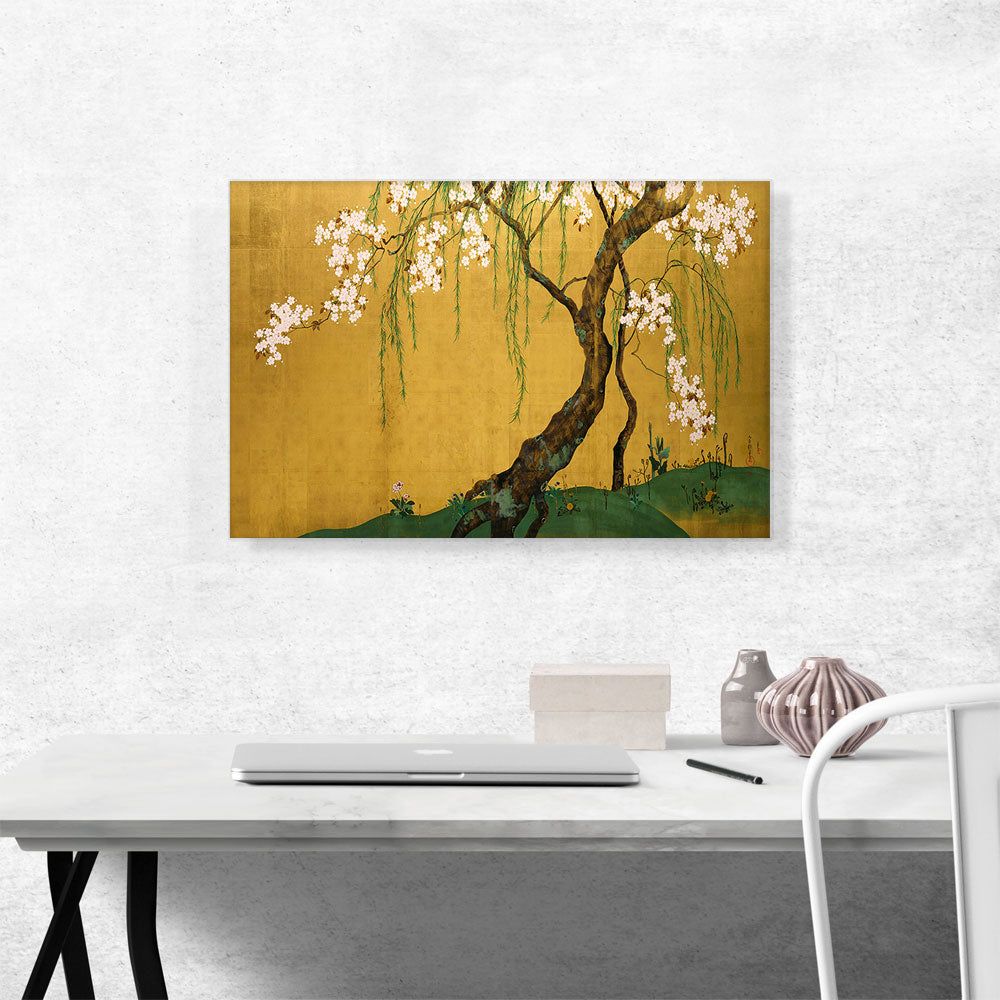 Cherry Tree Wall Art with Vibrant Botanical Detail