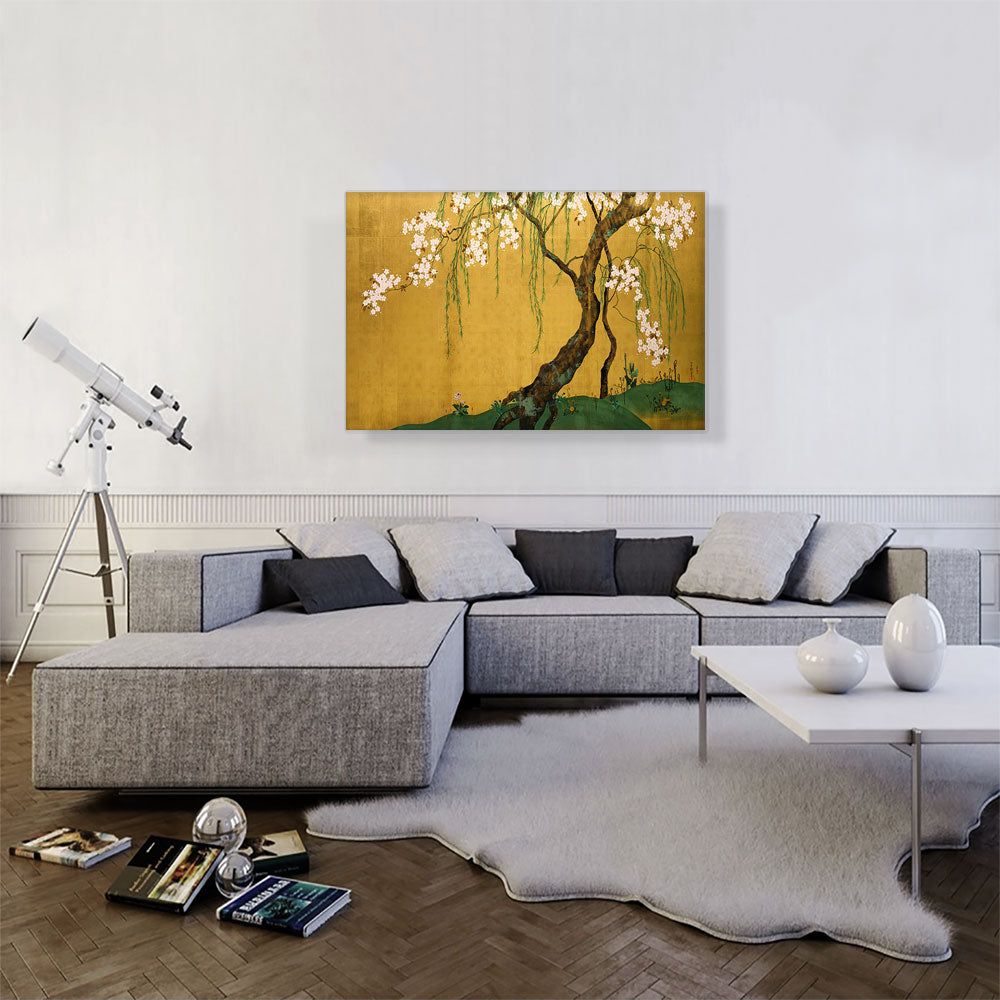 Cherry Tree Wall Art with Vibrant Botanical Detail