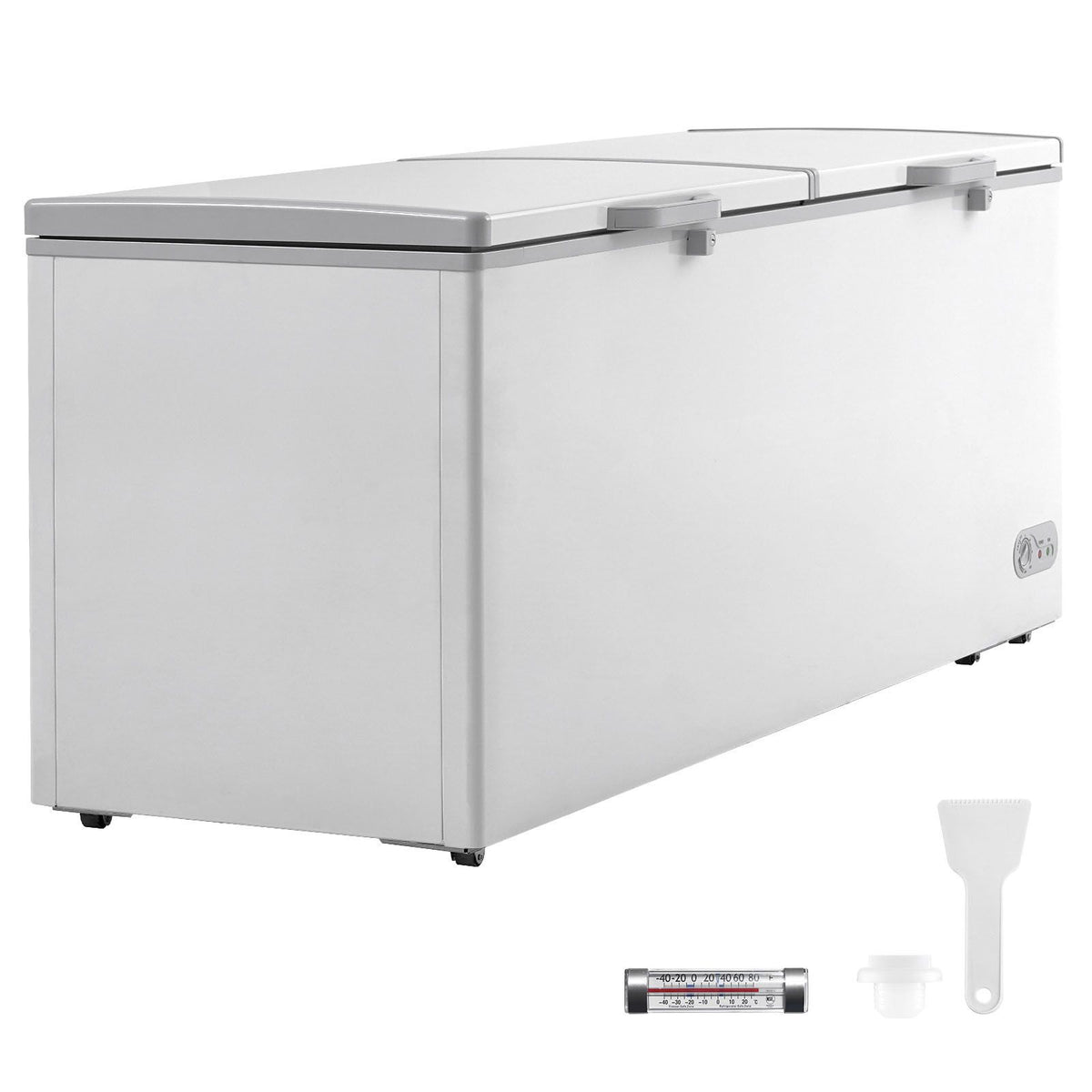 Chest Freezer with Split Locking Lids and LED Light