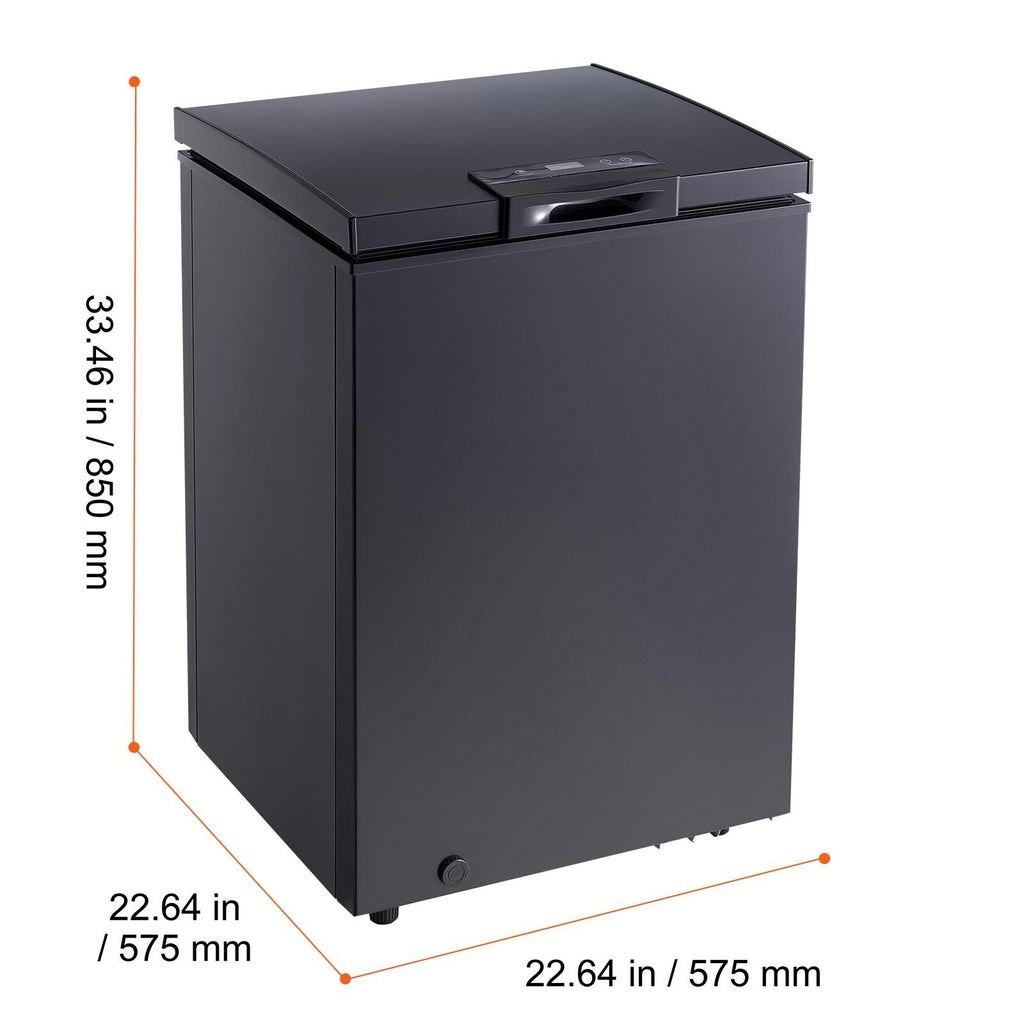 3.3 Cu. Compact Chest Freezer with 2 Baskets & Adjustable Thermostat