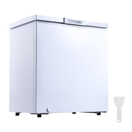 Compact Chest Freezer with Adjustable Thermostat and Two Baskets