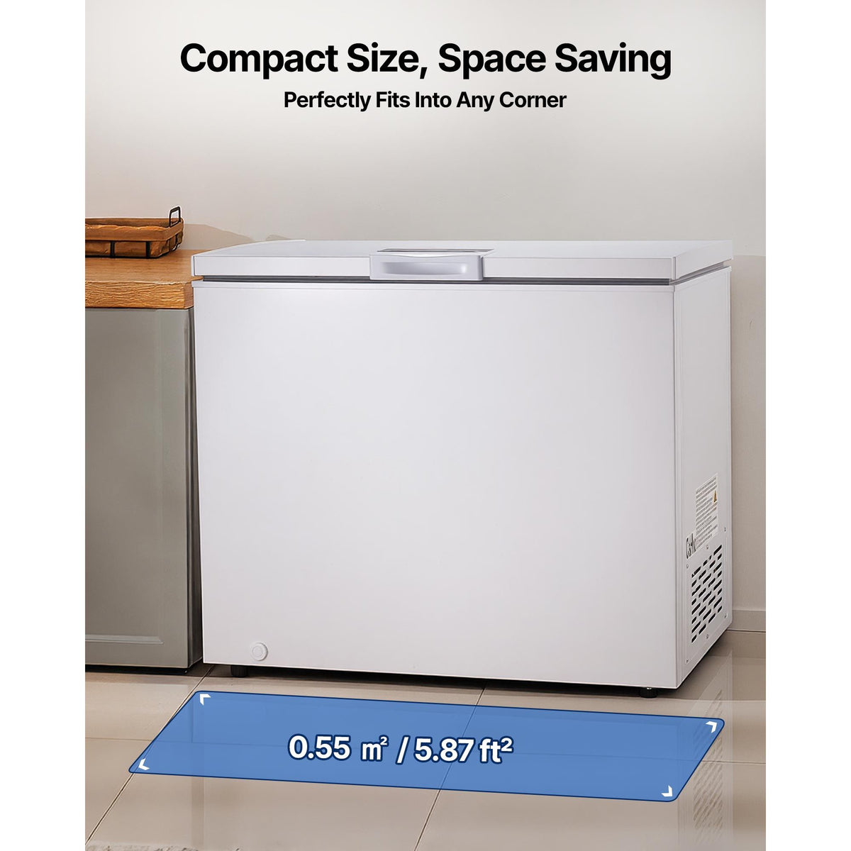 Chest Freezer with Precise Temperature Control and Quiet Operation