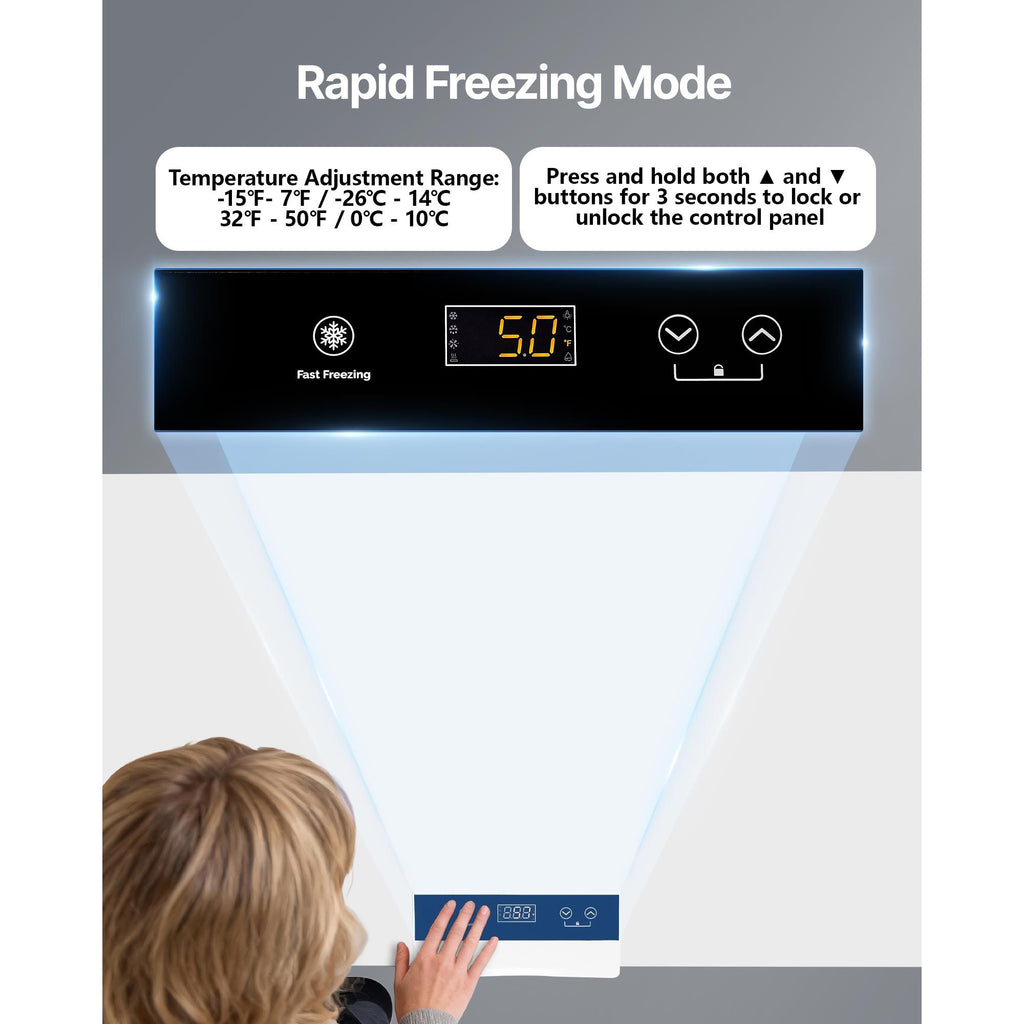 Chest Freezer with Precise Temperature Control and Quiet Operation