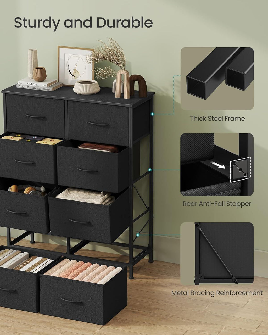 8-Drawer Storage Organizer for Closet and Entryway