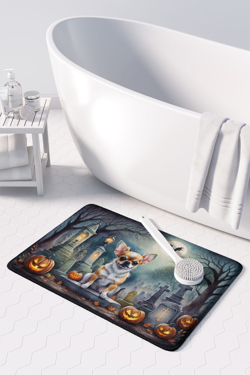 Chihuahua Spooky Halloween Memory Foam Mat