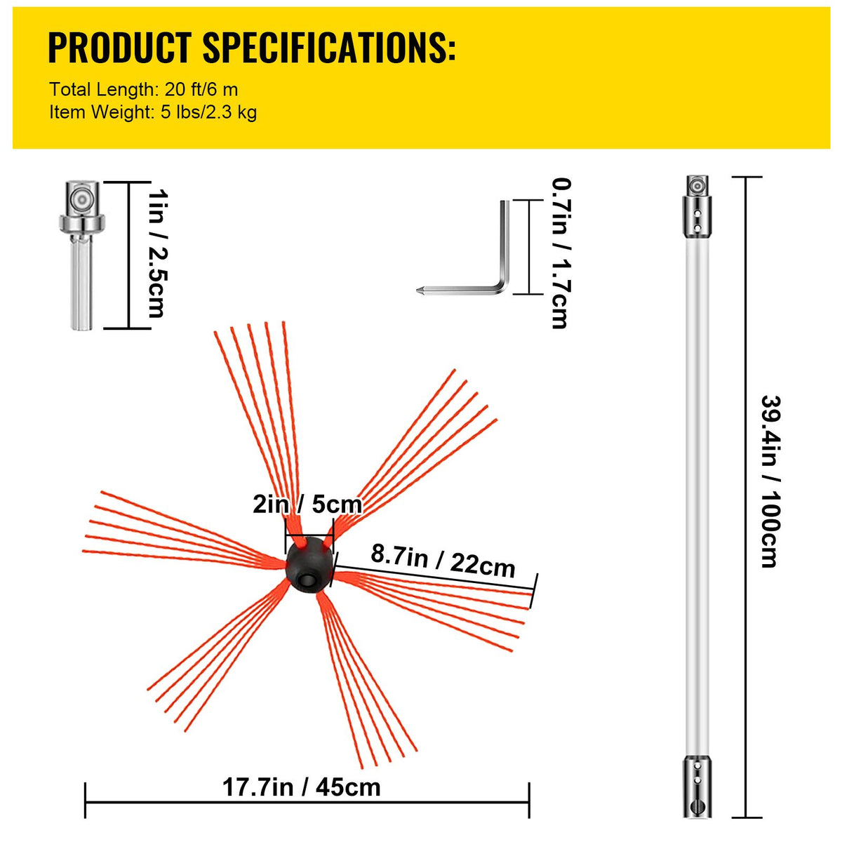 Flexible Rotary Chimney Sweep Kit