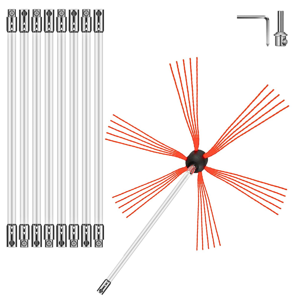 VEVOR Rotary Chimney Sweep Kit with Flexible Brush Head