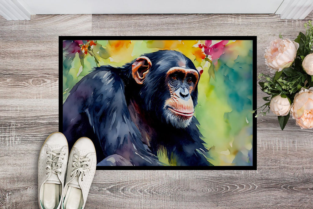 Chimpanzee Artwork Indoor-Outdoor Doormat