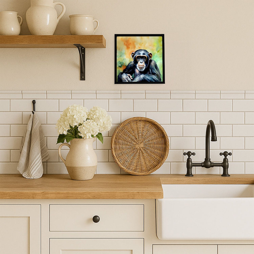 Chimpanzee Framed Wall Art with Contemporary Style