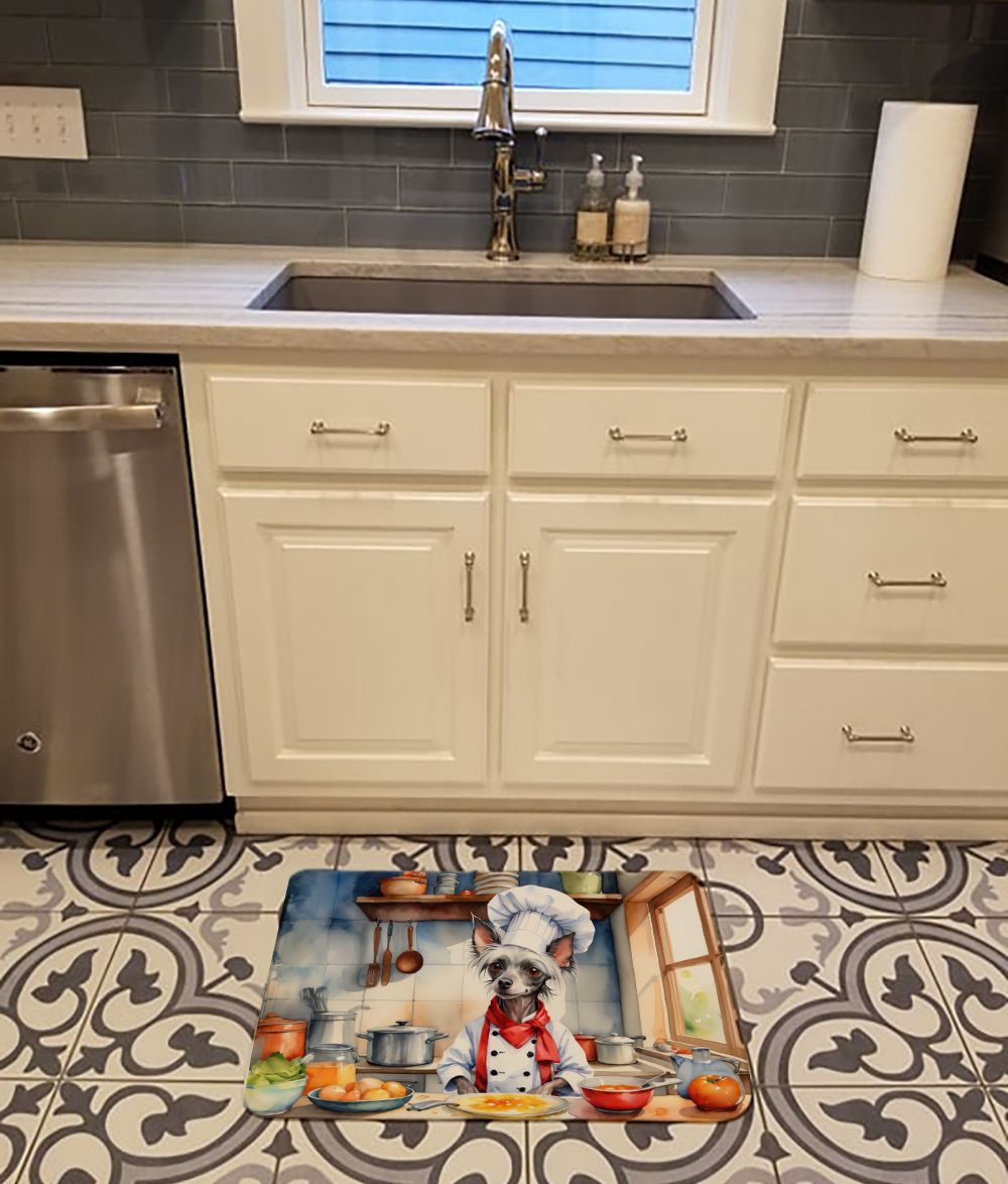 Chinese Crested Chef Memory Foam Kitchen Mat