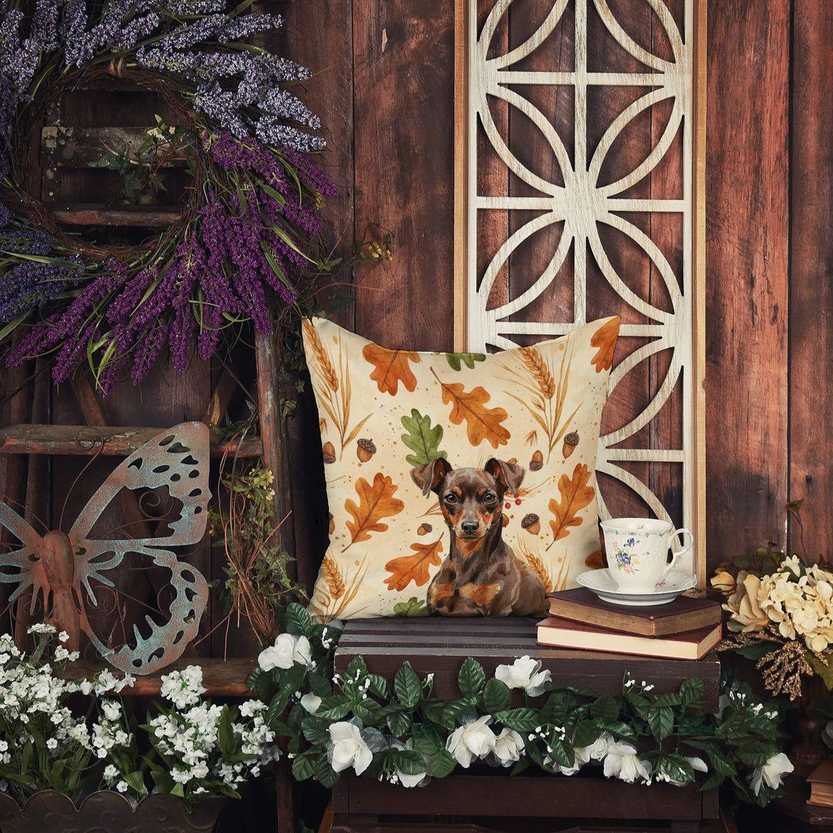 Vibrant Fall Decorative Throw Pillow - Indoor/Outdoor