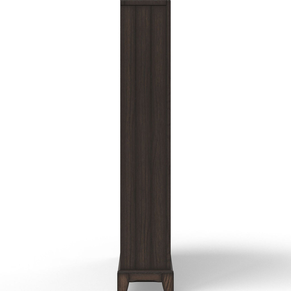 Chocolate Traditional Six- Bookcase for Home or Office