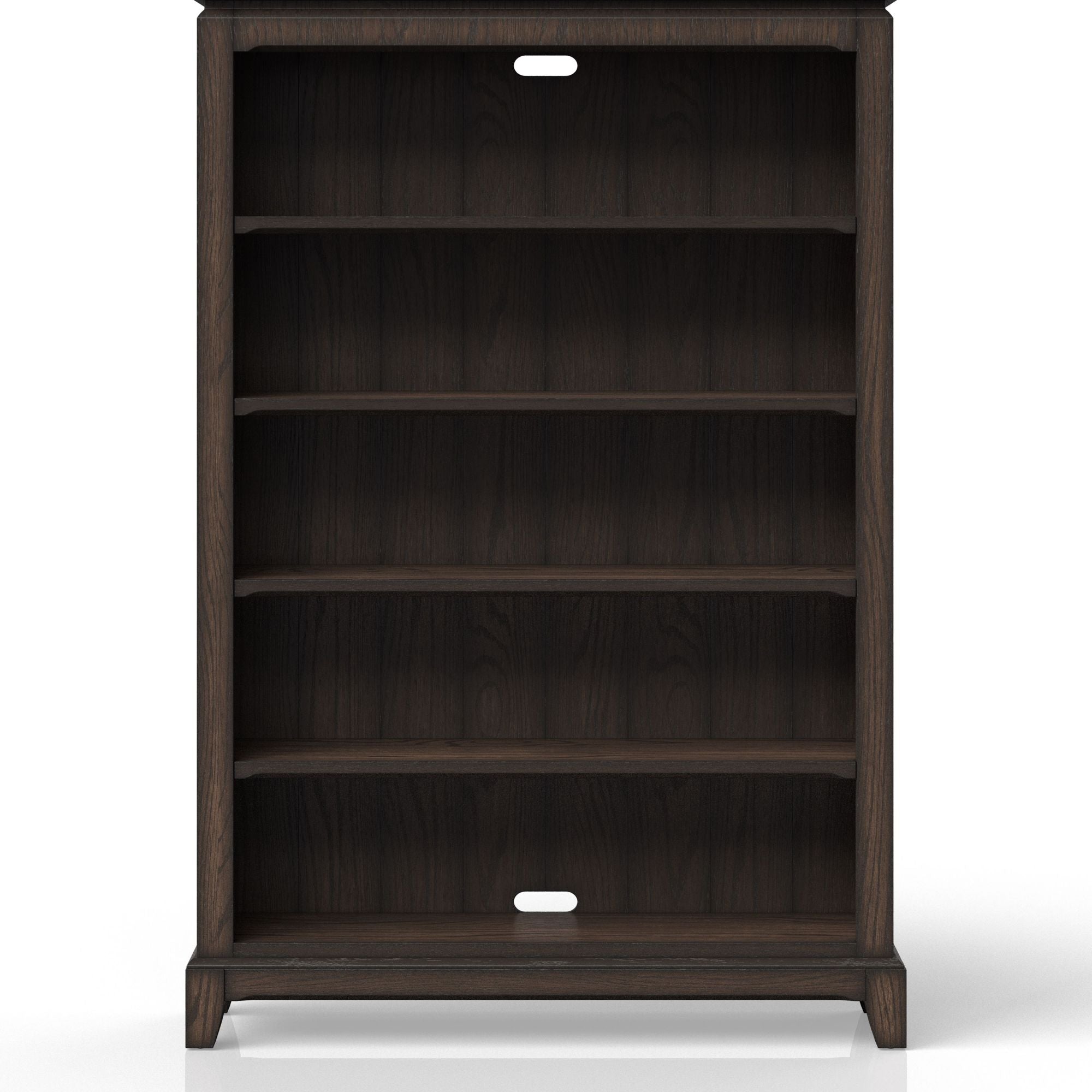 Chocolate Traditional Six- Bookcase for Home or Office