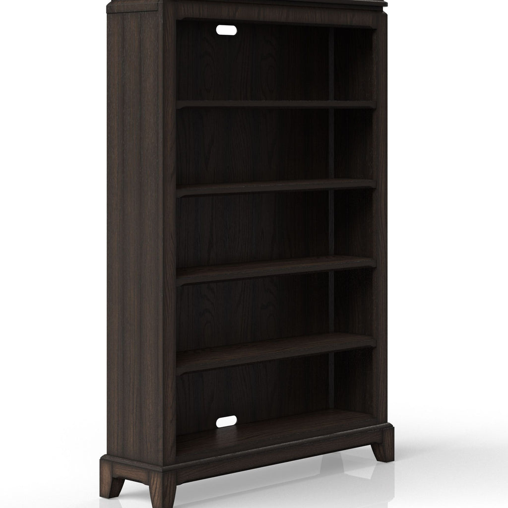 Chocolate Traditional Six- Bookcase for Home or Office