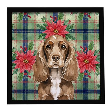 Chocolate Cocker Spaniel Christmas Framed Art