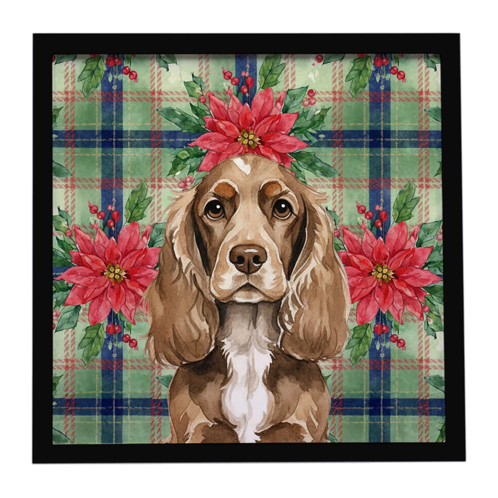 Chocolate Cocker Spaniel Christmas Framed Art