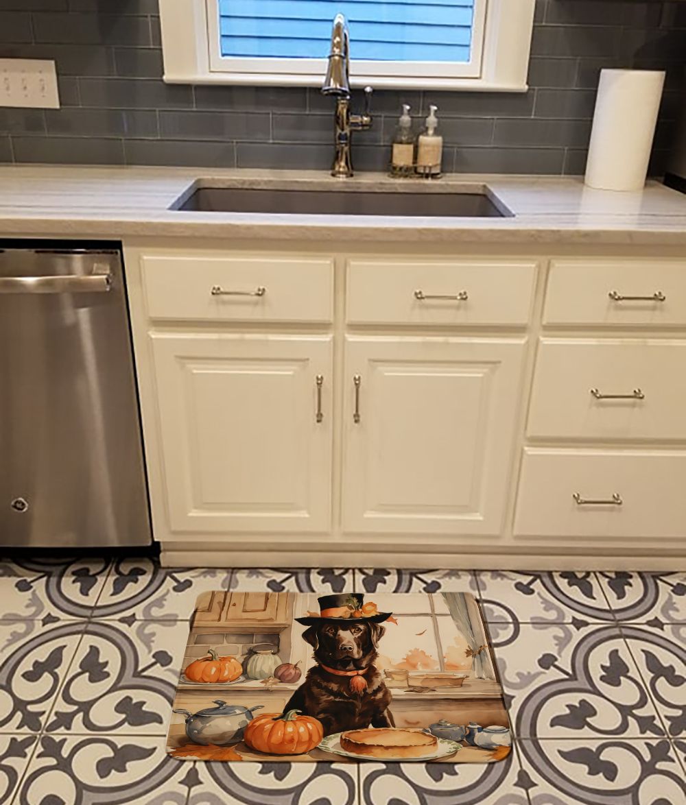 Memory Foam Kitchen Mat with Fall Pumpkin Design – Anti-Fatigue & Non-Skid