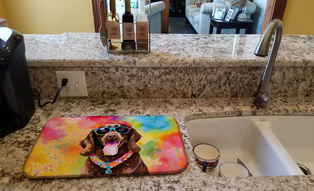 Chocolate Labrador Hippie Dawg Dish Drying Mat
