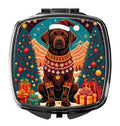 Chocolate Labrador Christmas Compact Mirror
