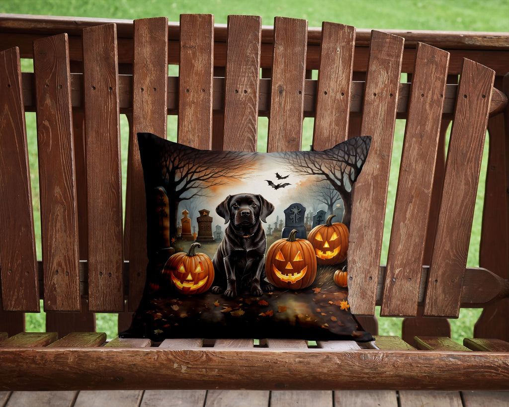 Chocolate Labrador Halloween Decorative Pillow