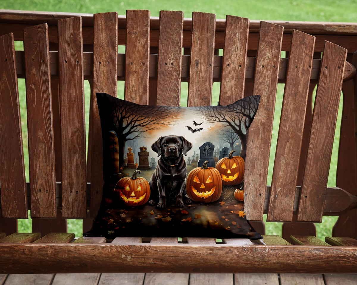 Chocolate Labrador Halloween Decorative Pillow