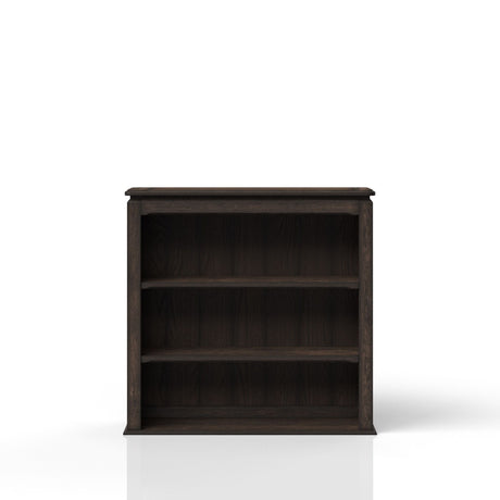 Traditional Chocolate Storage Hutch with Open Shelving