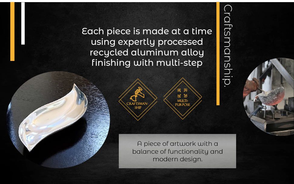 Choixe Hand-Cast Wavy Serving Bowl with Polished Finish