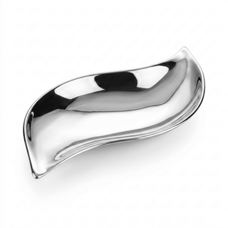 Choixe Hand-Cast Wavy Serving Bowl with Polished Finish