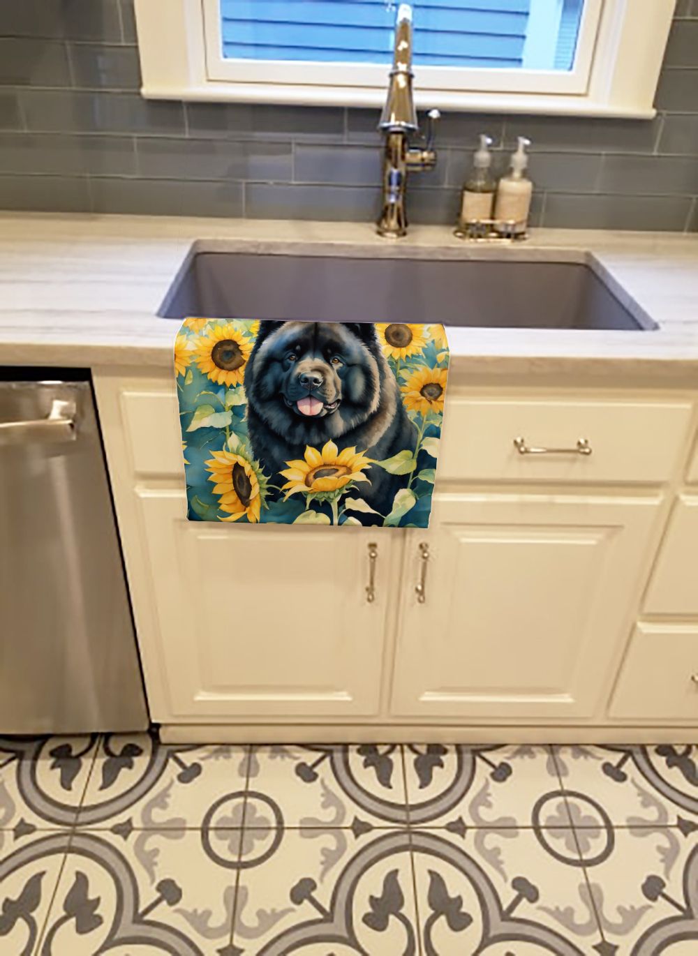 Plush Kitchen Towel with Absorbent Cotton Terry Back – Vibrant Artwork