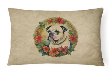 Christmas Floral Throw Pillow for Outdoor Patio