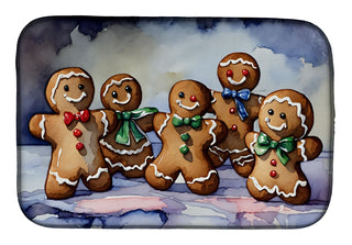 Christmas Gingerbread Dish Drying Mat – Absorbent & Non-Slip
