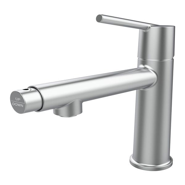 Chrome Single Handle Bathroom Faucet with Fountain & Flow Modes