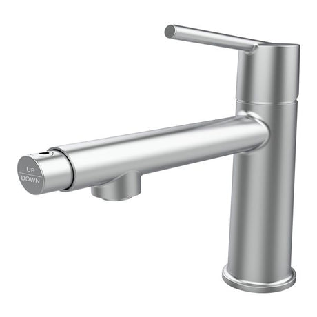 Chrome Single Handle Bathroom Faucet with Fountain & Flow Modes