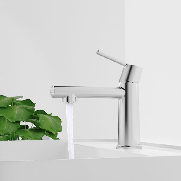 Chrome Single Handle Bathroom Faucet with Fountain & Flow Modes