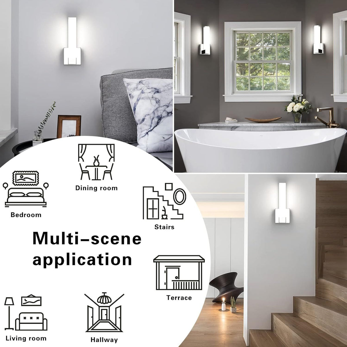 Modern Chrome LED Wall Sconce