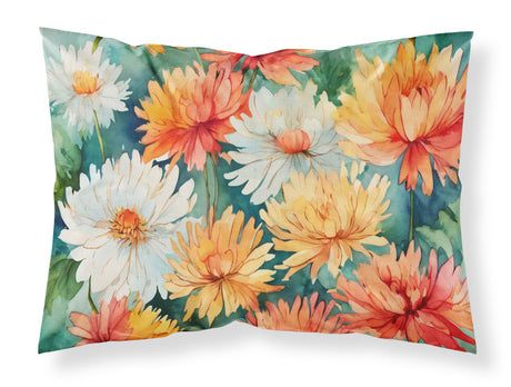 Chrysanthemums in Watercolor Standard Pillowcase Lightweight Super Soft Easy Care