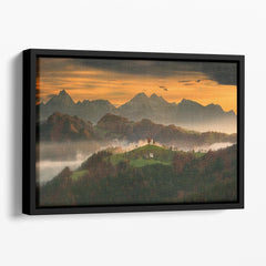 Church Floating Framed Canvas – Premium Wall Art for Home or Office Decor