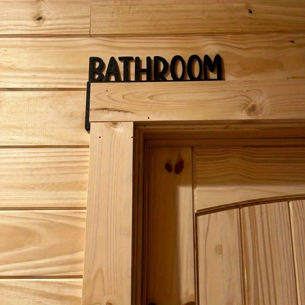 Farmhouse Style Bathroom Sign for Easy Restroom Identification