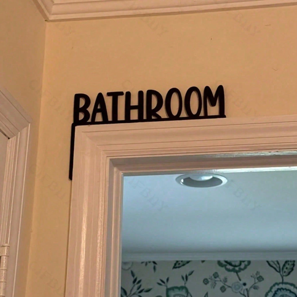 Farmhouse Style Bathroom Sign for Easy Restroom Identification