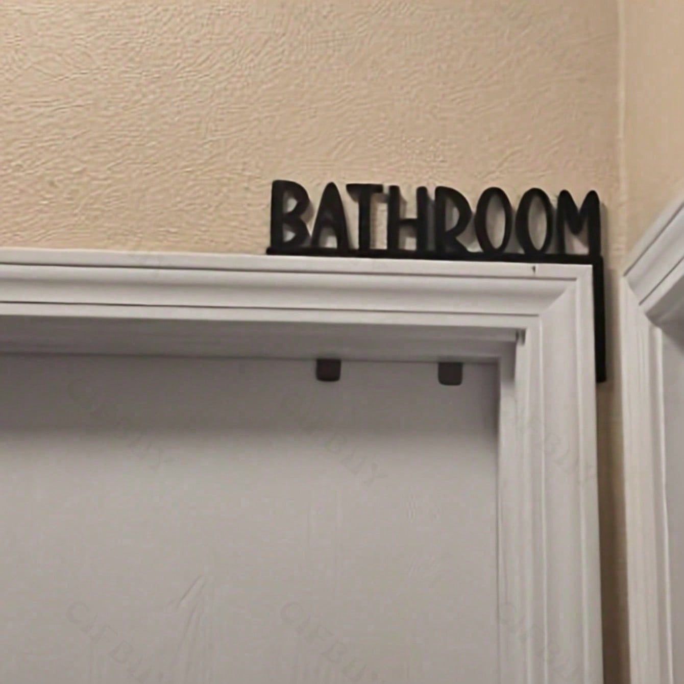 Farmhouse Style Bathroom Sign for Easy Restroom Identification