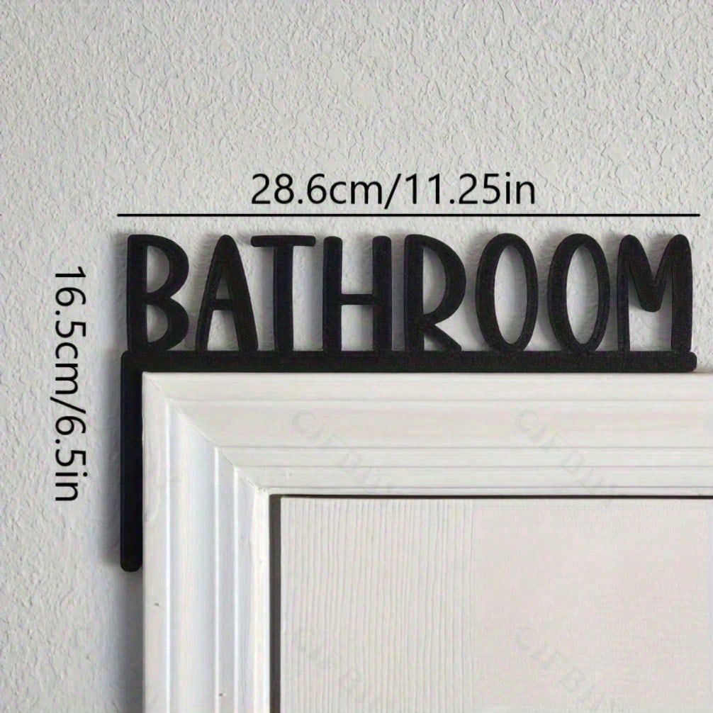 Farmhouse Style Bathroom Sign for Easy Restroom Identification