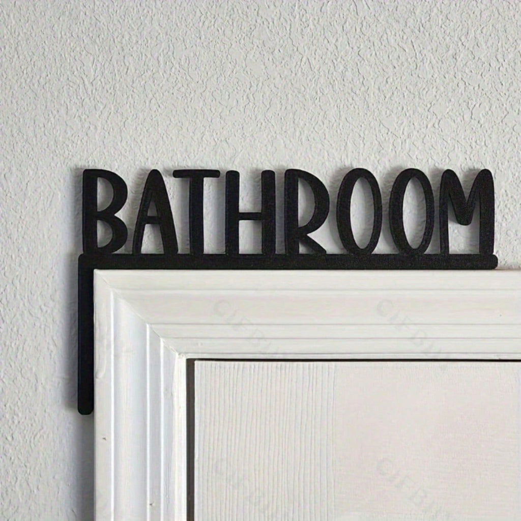 Farmhouse Style Bathroom Sign for Easy Restroom Identification