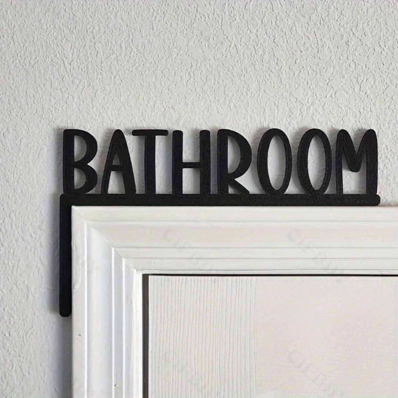 Farmhouse Style Bathroom Sign for Easy Restroom Identification