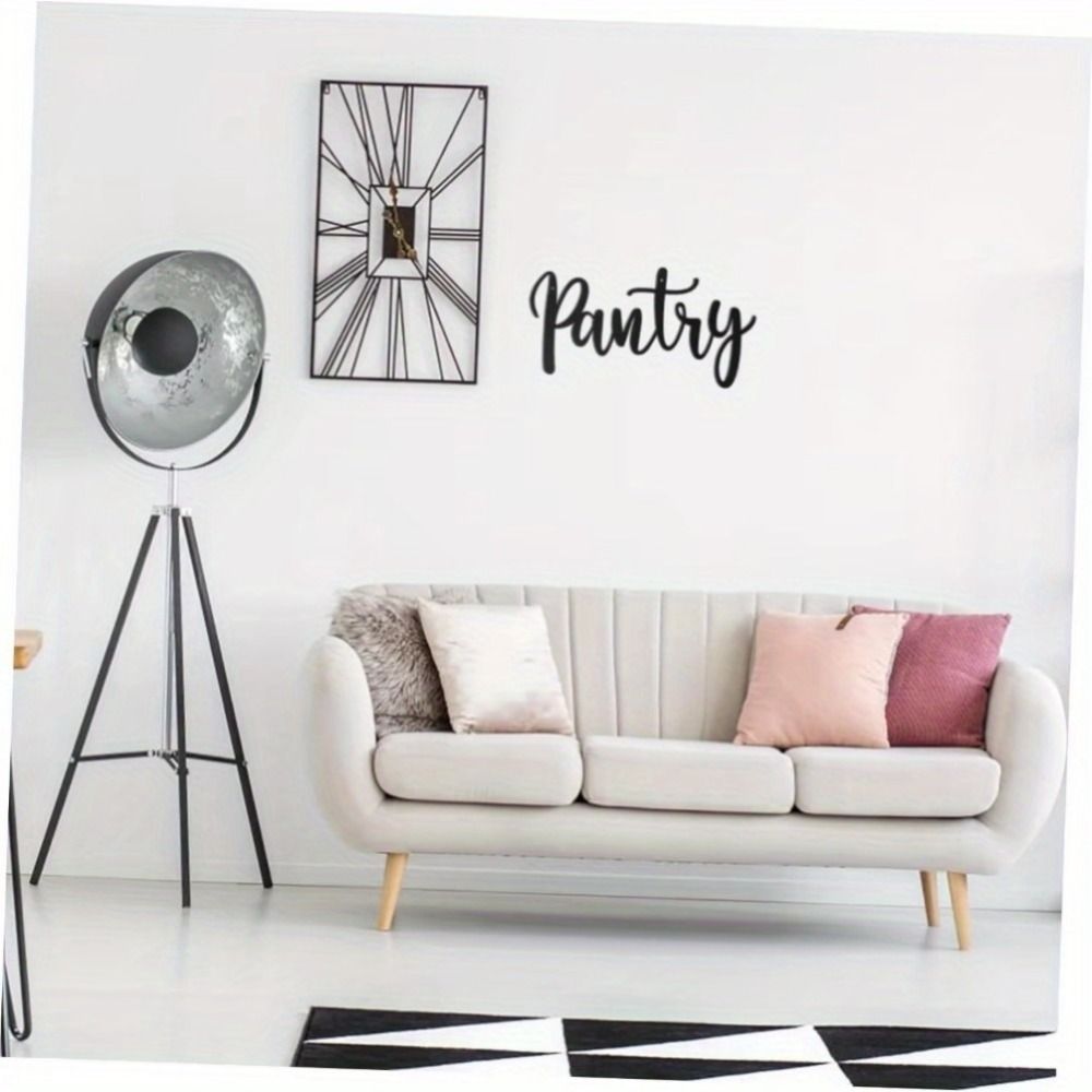 Matte Black Cursive Pantry Wall Sign