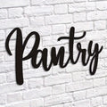 Matte Black Cursive Pantry Wall Sign