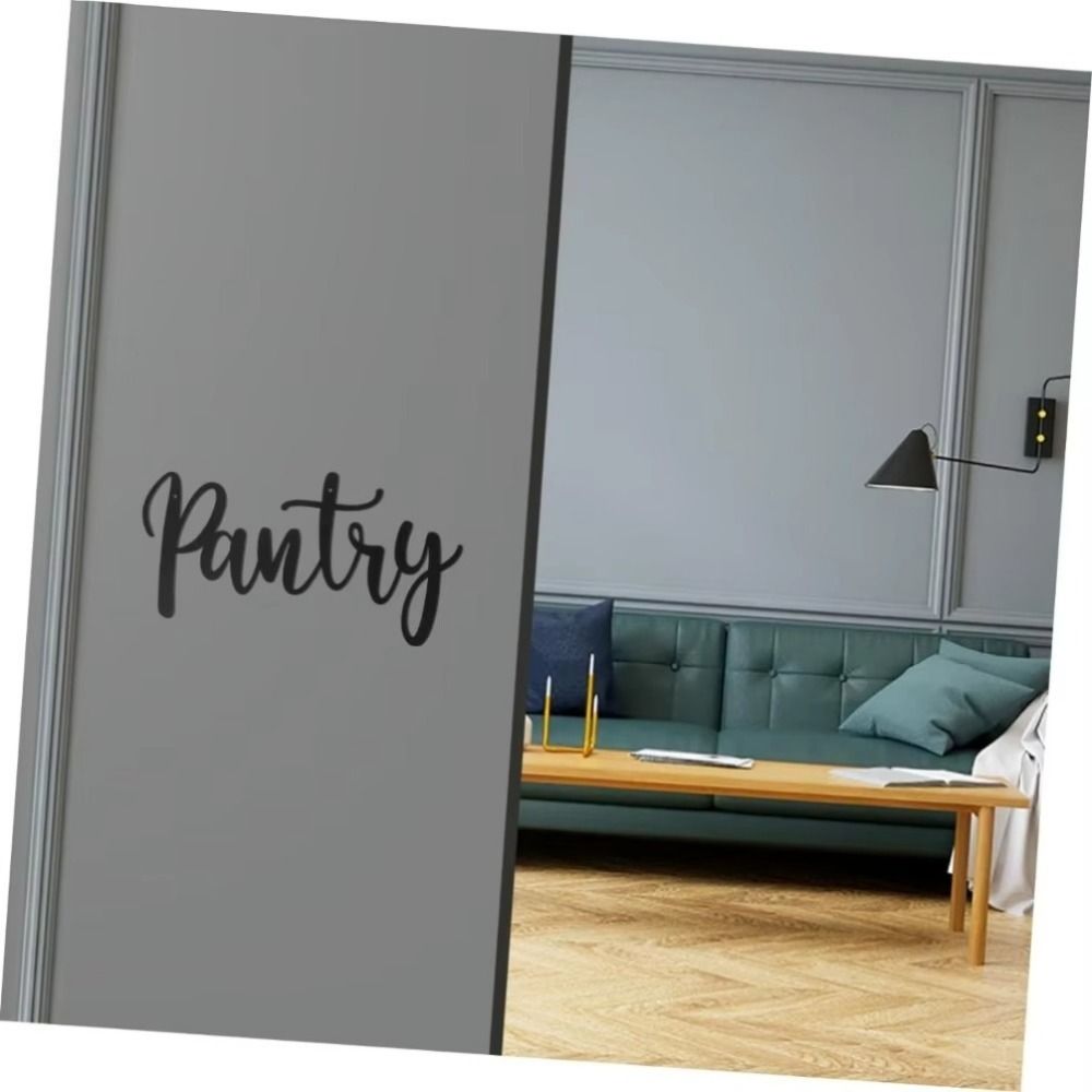 Matte Black Cursive Pantry Wall Sign