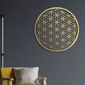 Lotus Wall Artwork – Metal Flower of Life Decoration