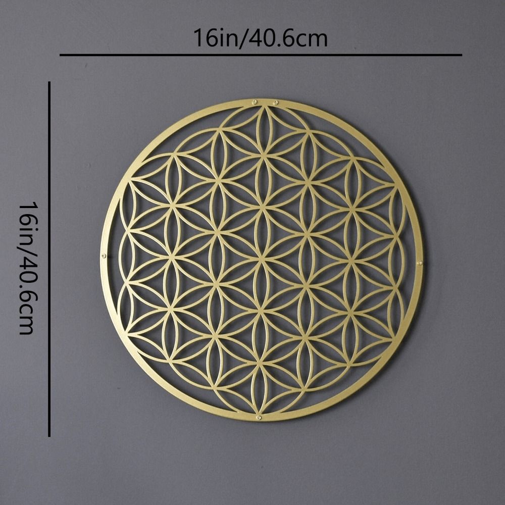 Lotus Wall Artwork – Metal Flower of Life Decoration