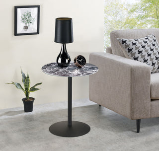 Circa Black Marble-Texture End Table